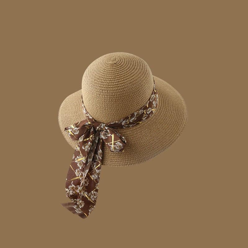 Модная красная летняя шляпа Ins Net с большими полями для защиты от солнца, пляжная шляпа от солнца, корейская версия The Obvious Face, маленькая соломенная французская шляпа для женщин