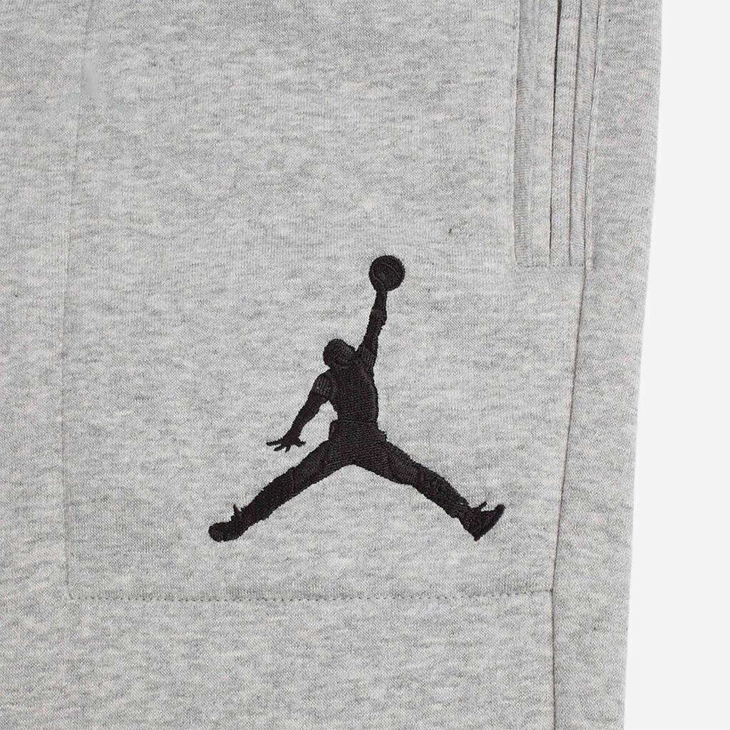 Jordan Solid Logo Embroidered Cuffed Sweatpants Men Bottoms Gray 696205-063