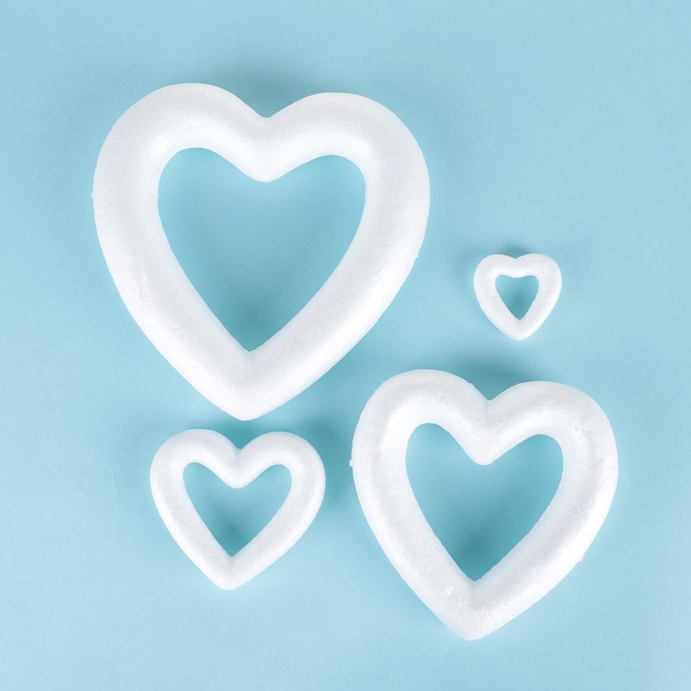 DIY Hollow Wedding Decor Valentine's Day Party Decoration White Craft Balls Heart Foam Mould
