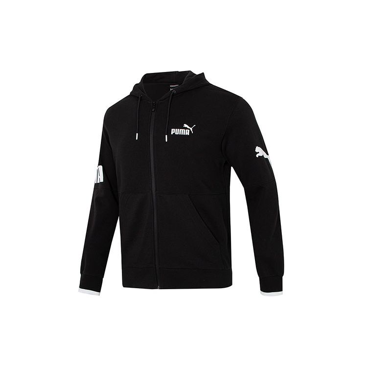 Puma Толстовка с капюшоном Power Colorblock Full-Zip, мужская, черная 676668-01