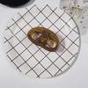 Коричневая ретро корейская овальная заколка-акула для волос – Универсальное головное украшение среднего размера
