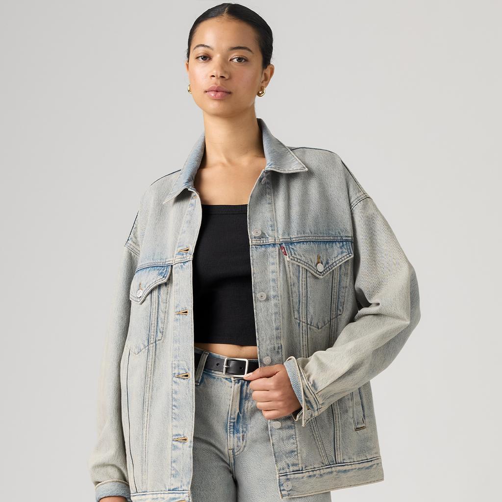 Levis American Vintage Повседневная Стирка Однотонный Свободный Удобный Классическая Джинсовая Куртка Женские куртки A3472-0011