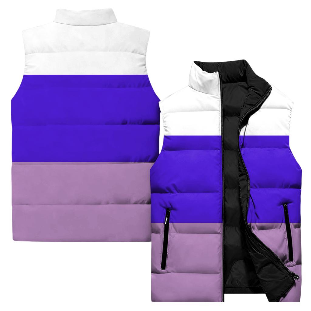 Ladies' Casual And Fashionable Sleeveless Vest Conventional Pattern Cotton Jacket