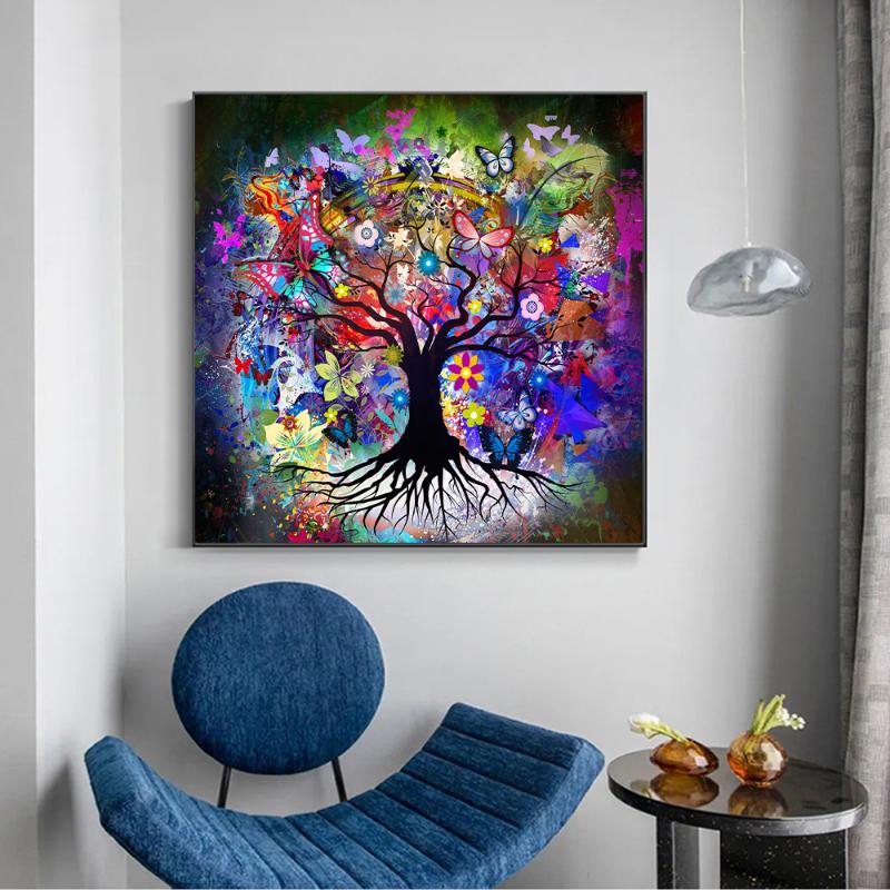 Tree of Life By Gustav Klimt Scandinavian Landscape Wall Art Canvas Poster and Prints Abstract Art Picture for Living Room Decor