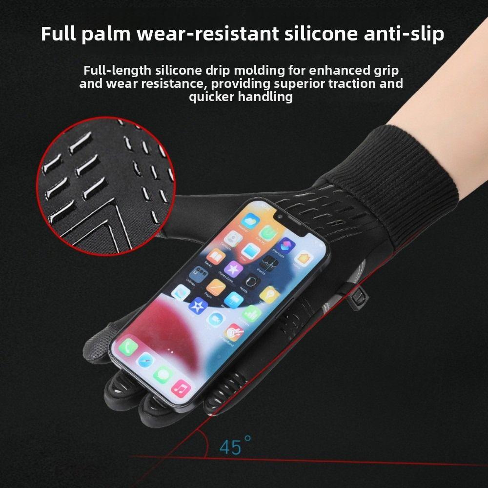 Зимние велосипедные перчатки Противоскользящие Теплые уличные перчатки Толстые велосипедные перчатки Спорт