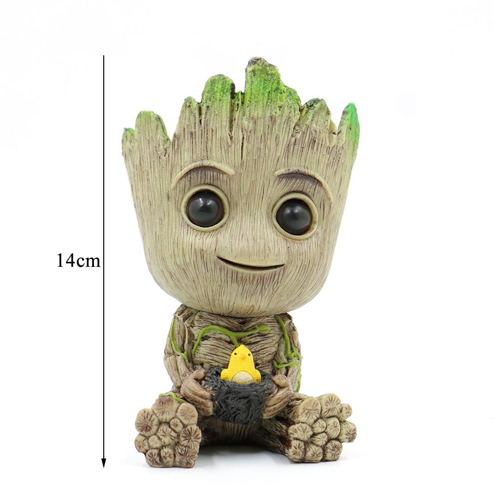 Мини Фигурка Грута Кашпо Цветочный Горшок для Украшения Офисной Вечеринки Подарок на День Рождения