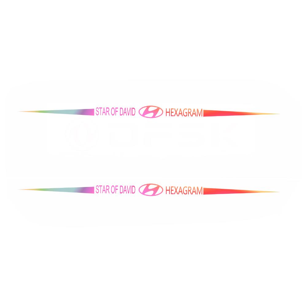 Colorful Laser Car Sticker Car Body Waterproof Sunscreen Decals For Hyundai Genesis N-LINE I10 I20 I30 I40 IX20 IX35 Kona Getz R8