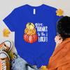 New Hot Fall Pumpkin Give Thanks To The Lord Printed T-Shirts Women Girl Unisex Casual Loose Round Neck Creative Personalized T