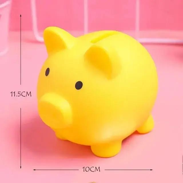 New Cartoon Vinyl Piggy Bank Creative Children's Birthday Gift Piggy Bank Cute Plastic Piggy Bank Solid Color Piggy Bank Gift