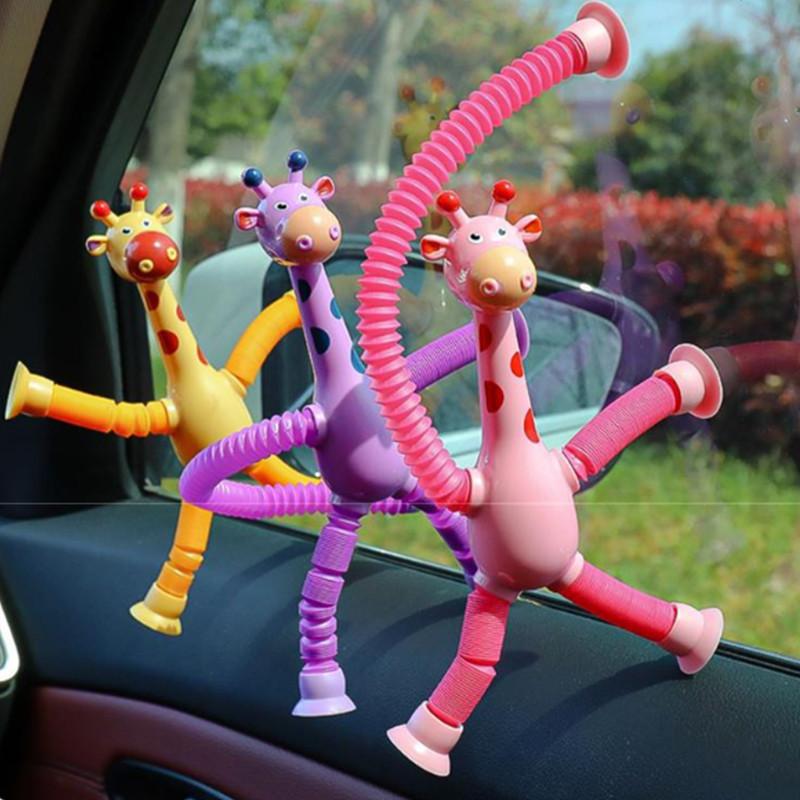 Colorful Stretchable Giraffe Squeeze Toy For Kids Cute Stress Relief 2023 Trendy