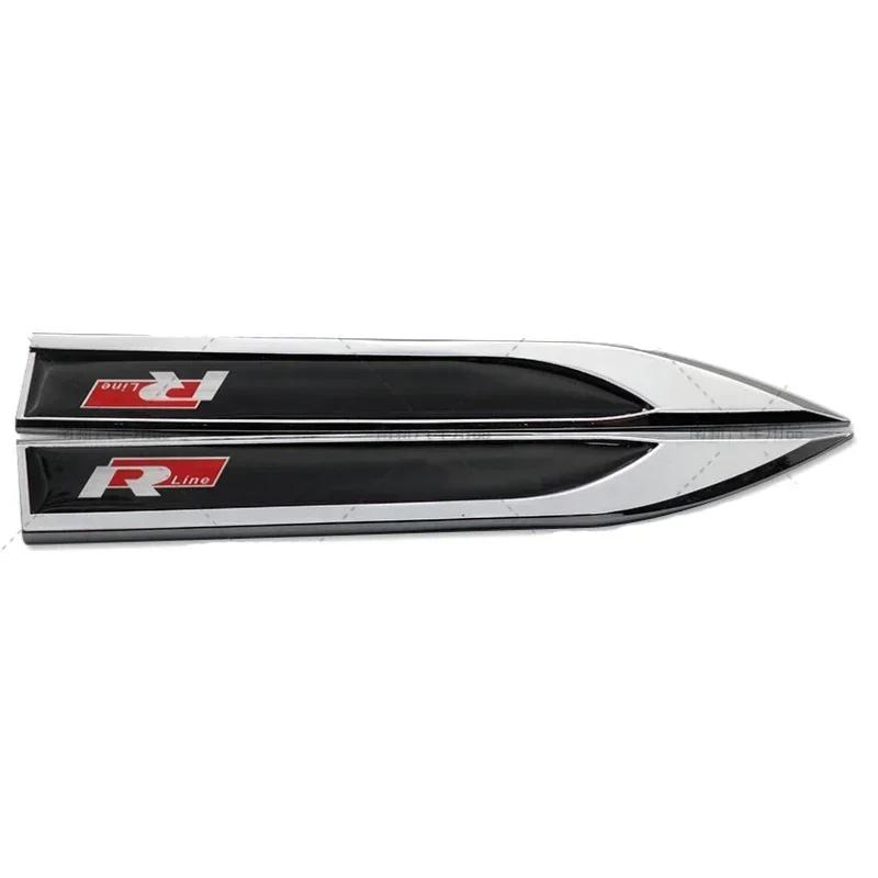 2PCS Car Fender Side Emblem Sticker Decoration for Volkswagen VW R Rline Badge GOLF JETTA MK4 PASSAT Polo SCIROCCO T-ROC Vento OO1