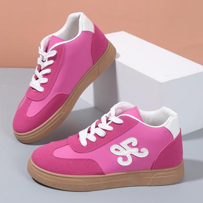 Модная женская легкая спортивная обувь - Всесезонная, Дышащий верх из синтетической кожи, Фитнес, Бег, Повседневная обувь на шнуровке