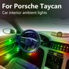 Для Taycan 22 в 1 RGB Акриловые автомобильные салонные амбиентные светодиодные ленты RGB Скрытое акриловое декорирование полосой Аксессуары для создания атмосферы