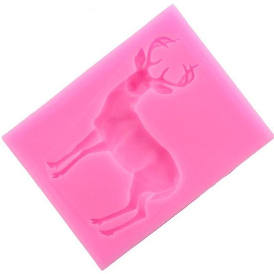 Рождественский олень, силиконовая форма для помадки, кухонная форма для украшения торта «сделай сам», шоколадное печенье, форма для украшения выпечки