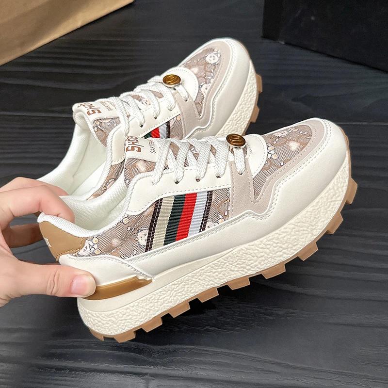 Модные новые спортивные туфли Forrest Gump Shoes Women All Match Breathable Casual Board Women Thick Sole Retro Fashion Shoes Tenis De Mujer