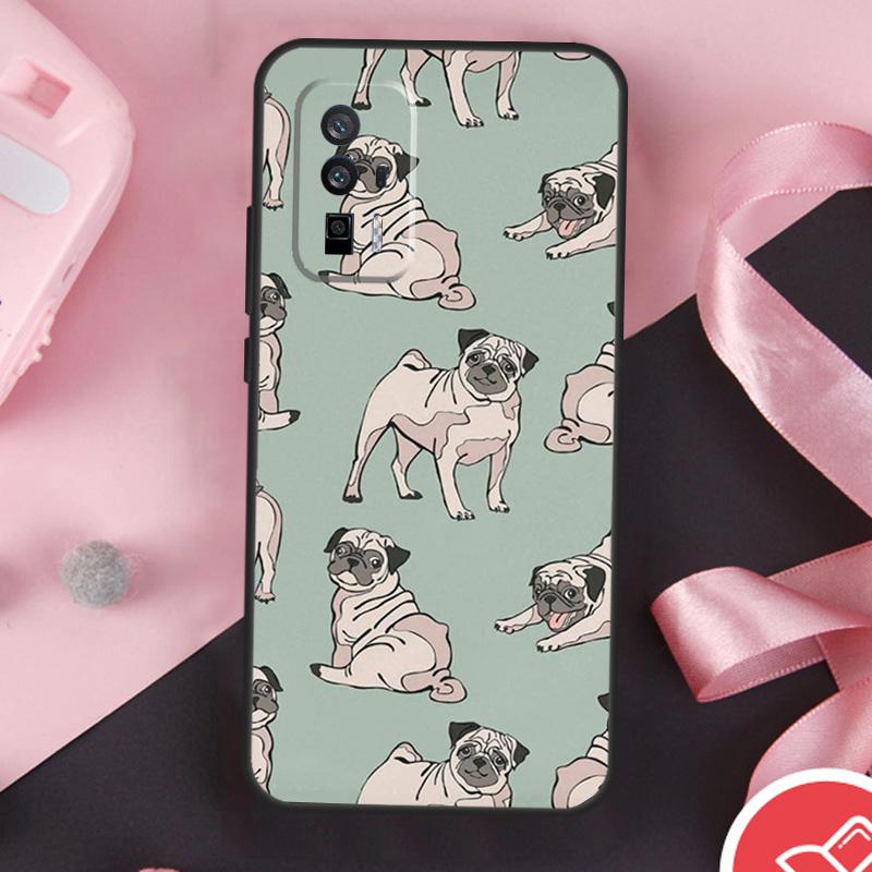 Cute Pug Dog Case For Xiaomi 13T 11T 12T Pro 12 Lite 13 14 Ultra POCO F6 F5 M6 X3 X5 X6 Pro F3 M5s Cover