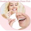 Portable Dental Floss Holder Case, 6 Travel Packs of Dental Floss with 60 Small Dental Floss Holders Toothpick Dispenser