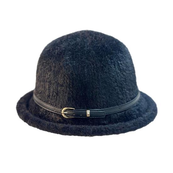 Шляпа-ведро Yousheng однотонная из плюшевой ткани, шляпа-ведро с поясом, декор, шляпа-ведро в ретро-стиле, осень-зима, для активного отдыха, для повседневной носки