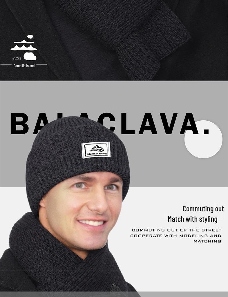 Men's Windproof Knitted Balaclava: Warm Cycling Face Mask and Winter Beanie