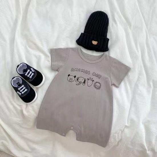 Летний комплект ромпера для младенцев - Легкая пижама с коротким рукавом для маленьких мальчиков и девочек