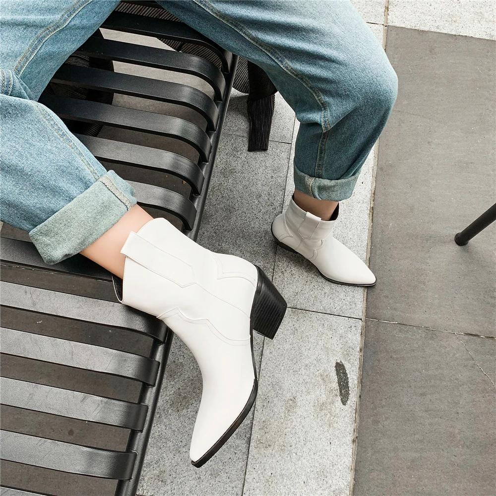 Батильоны ретро черные на резинке больших размеров 33-45 женские зимние осенние ковбойские ботинки до щиколотки женская модная обувь