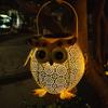 Owl Iron Art Solar Courtyard Light Outdoor IP65 Villa Park Garden Decoration Atmosphere Light Hollow Landscape Light