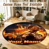 Round Rug Custom NameJude Bellingham Pattern Non Slip Carpet Home Floor Decor