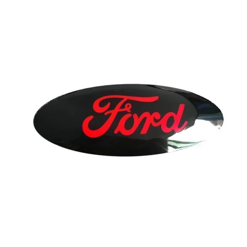 12.5X5CM Car Front Rear Badge Sticker Trunk Emblem Decals for Ford F150 Edge Kuga Fiesta Mondeo Transit Focus Fusion Ecosport