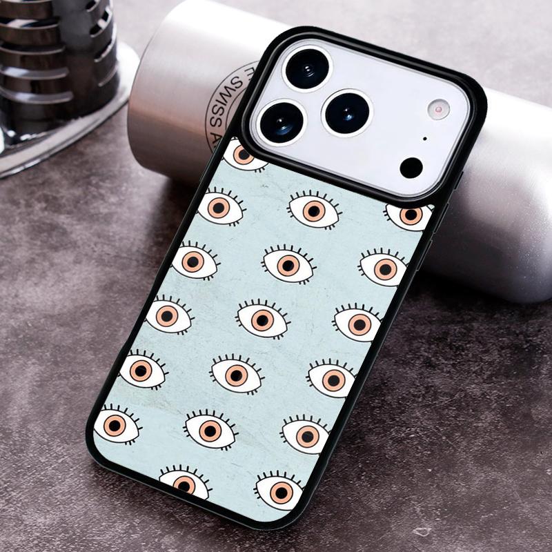 Чехол для телефона с узором "Глаза" для iPhone 17 16 15 Pro Max Air 14 13 12 11 Plus Ударопрочный чехол
