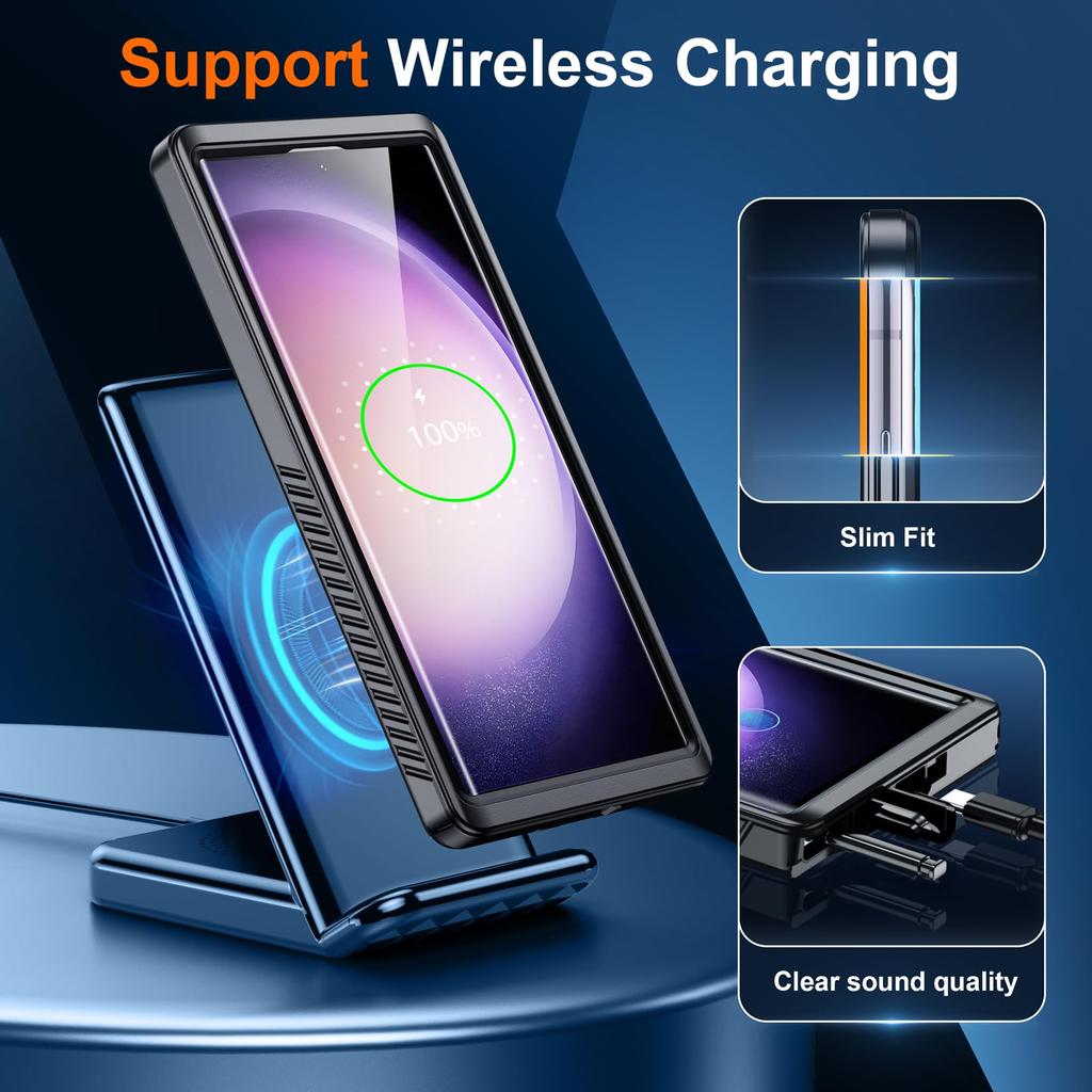 Водонепроницаемый чехол с защитой IP68 для Samsung Galaxy S24 S23 S22 S21 Ultra FE A54 A14 5G, металлический алюминиевый чехол для плавания, роскошный чехол для телефона