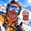 Новинка Лыжный Шлем с Лицом Старика, Смешная Реалистичная 3D-Печать, Полностью Закрывающая Лицо, Зимний, Ветрозащитный, Наружный Чехол для Мужчин и Женщин (Солнцезащитные очки не включены)