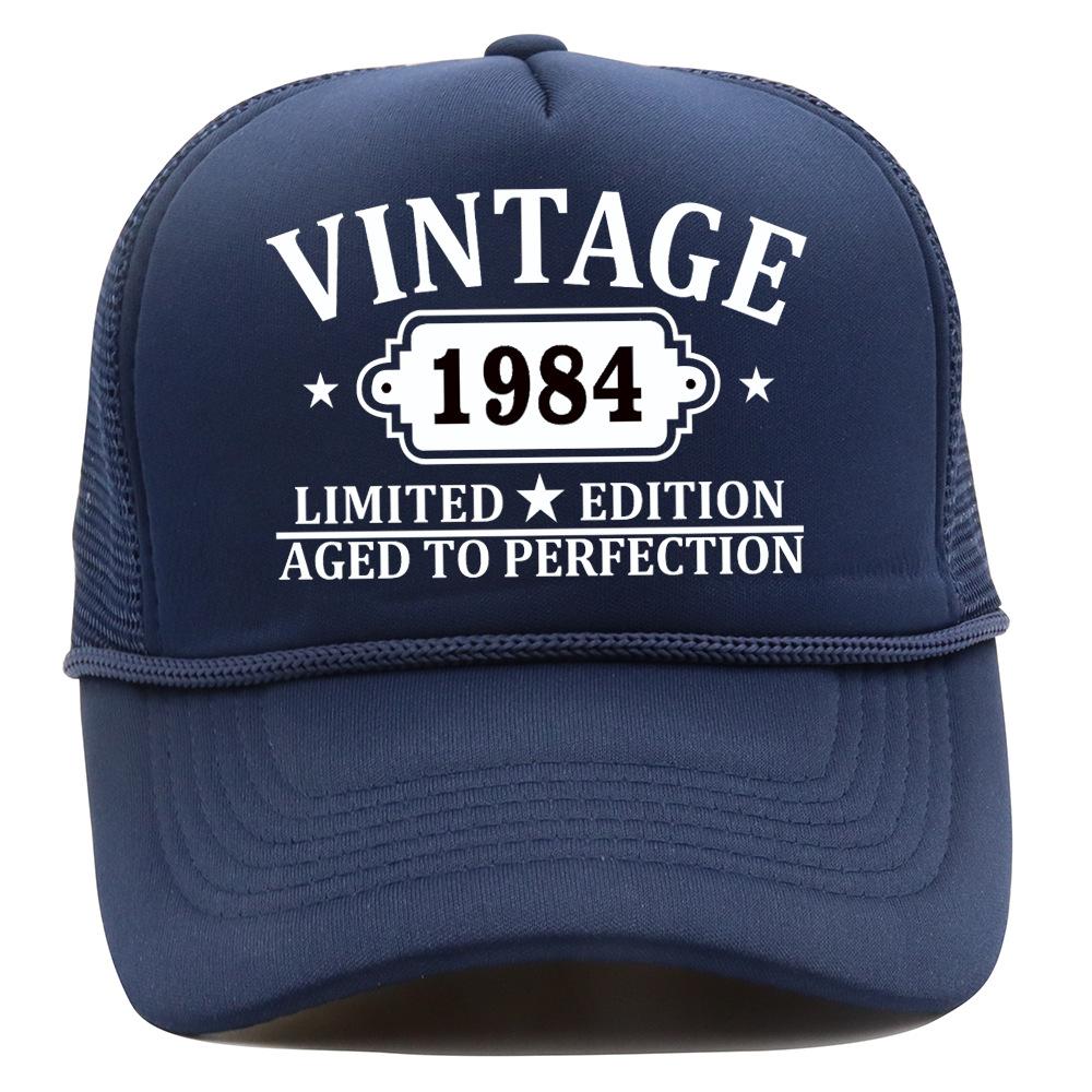 New mesh cap Vintage outdoor shade baseball cap European and American hip hop men's and women's printed truck hat