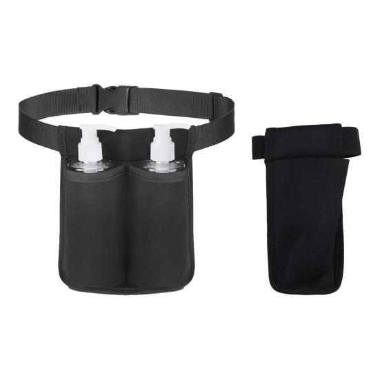 Сумка для массажных бутылок, держатель для лосьона и эфирного масла на пояс с регулируемым ремнем, кобура для массажиста на 1 или 2 бутылки, легкий доступ
