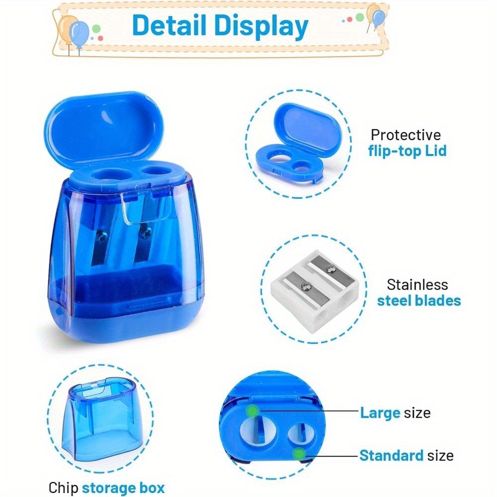 4 шт./компл. детская точилка для карандашей с двумя отверстиями, ручная для детей, изысканная точилка для карандашей для школы и офиса