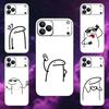 Celular Flork Phone Case For iPhone 17,16,15,14,13,12,Pro,Max,Plus,E,SE4,Air,Mini Black Soft Box