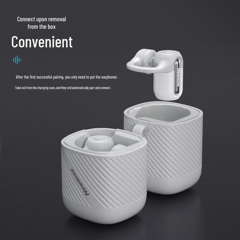 Беспроводные спортивные Bluetooth-наушники-клипсы Newmine GE12 с воздушной проводимостью