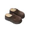 Women Suede Flats Cotton Slippers Platform Mules Shoes Woman 2025 Trend Fashion Winter Warm Casual Walking Snow Boots Flip Flops