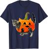 Funny Halloween Jack-O-Lantern Pumpkin Cat Shirt for Unisex T-Shirt for Unisex Women Graphic T Shirts Unisex Clothing Shirts for Unisex