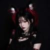 Soft Plush Faux Fur Headwear Red Black Halloween Hair Hoop Wolf Ears Headband  Club Events