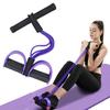 6-Tube Sit-up Pedal Resistance Band with Handle Multifunction Tension Rope Elastic Yoga Pedal Puller Body Stretching Trainer Home Gym