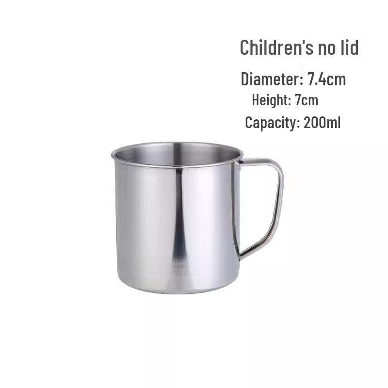304 Stainless Steel Anti-Scald Double-Layer Water Cup for Kids and Students with Engraving