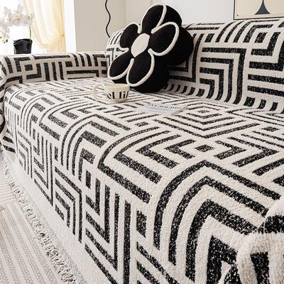 Чехол для дивана в скандинавском стиле с кисточками и геометрическим узором, синель, универсальный четырехсезонный чехол для дивана, нескользящее одеяло, современное полотенце для дивана