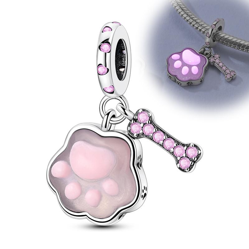 Copper Charms Luminous Beads Firefly Chameleon Fit Original Bracelet Pendant Diy For Woman Jewelry