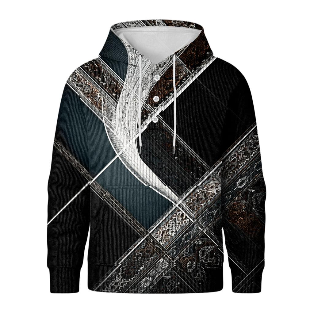 Men's Knit Hooded Sweatshirt Casual Long-Sleeve Sweatshirt