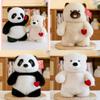 Cute Panda Plush Toy Original Design Soft Short Plush Stuffed Animal Birthday Gift 30cm