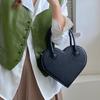 Designer Love Shape Bag New PU Zipper Fashion Simple Handbag Vintage Black Single Shoulder Diagonal Straddle Bag