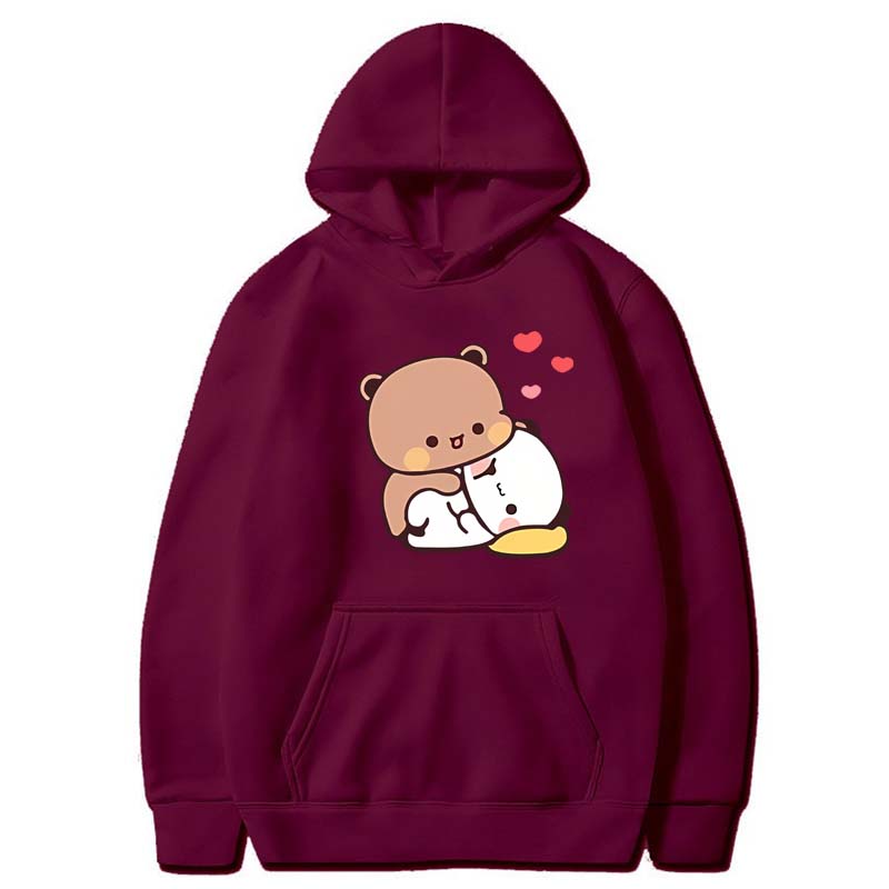 Bubu and Dudu Hoodie Women Aesthetic Graphic Kawaii Bubble Tea Hoodies Unisex Autumn Winter Anime Harajuku Sweatshirts