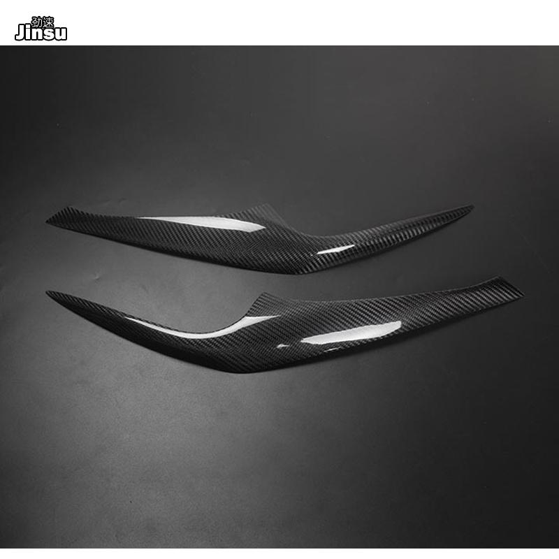 Carbon Fiber Headlight eyelid cover decorative sticker For Hyundai Coupe 2003 - 2005 FX 2.0 2.7 Sport style car front eyebrow
