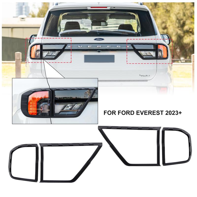 2 ШТ./КОМПЛ. Матовый черный чехол для задних фонарей Защита задних фонарей для Ford Everest 2024 4x4 Автоаксессуары