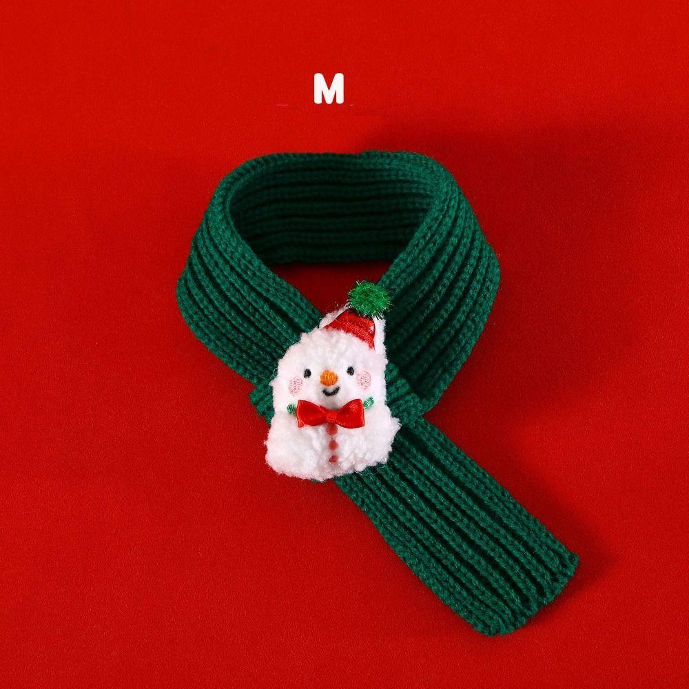 Pet Christmas Scarf Cat Dog New Year Warm Scarf Pet Winter Knitted Scarf Cat Collar Puppy Accessories